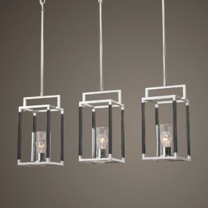 Uttermost Newburgh 3 Light Nickel Linear Pendant 21336 vancouver
