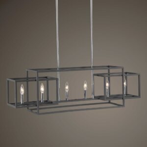 Uttermost Quadrangle 6 Light Rectangular Chandelier 21339 ottawa