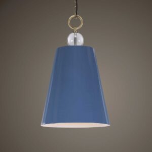 Uttermost Delray Blue 1 Light Pendant 21516 burlington