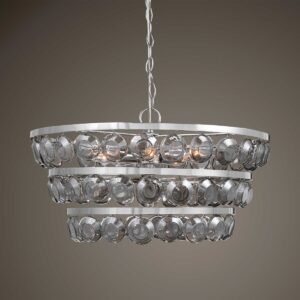Uttermost Twinkle 5 Light Nickel Chandelier 21532 kleinburg