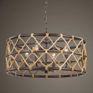 Uttermost Hilo 4 Light Drum Pendant 21534 collingwood