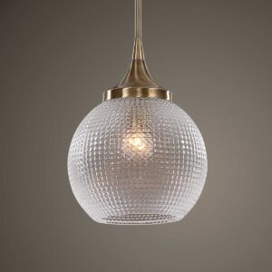 Uttermost Bolla 1 Light Pattern Glass Mini Pendant 21546 montreal