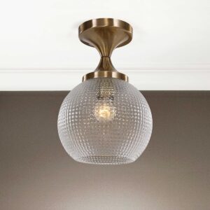Uttermost Bolla 1 Light Pattern Glass Semi Flush Mount 22282 ottawa