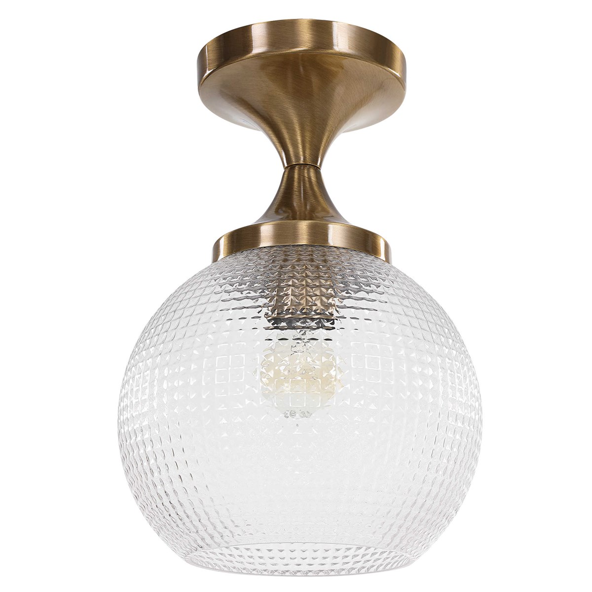 Uttermost Bolla 1 Light Pattern Glass Semi Flush Mount 22282 ottawa