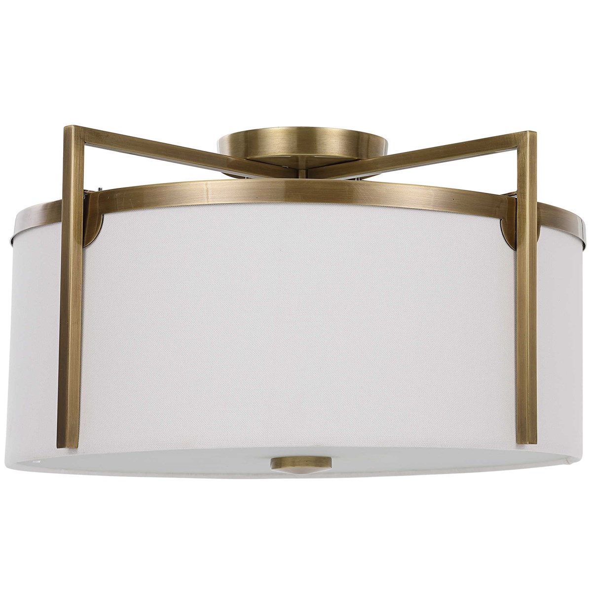 Uttermost Colfax Brass 3 Light Semi Flush 22283 fredericton