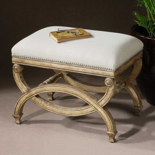 Uttermost Karline Natural Linen Small Bench 23052 mississauga