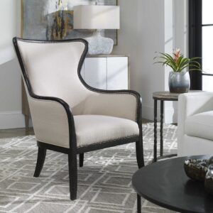 Uttermost Sandy Wing Back Armchair 23073 quebec city