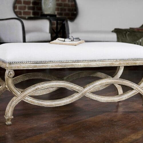 Uttermost Karline Natural Linen Bench 23075