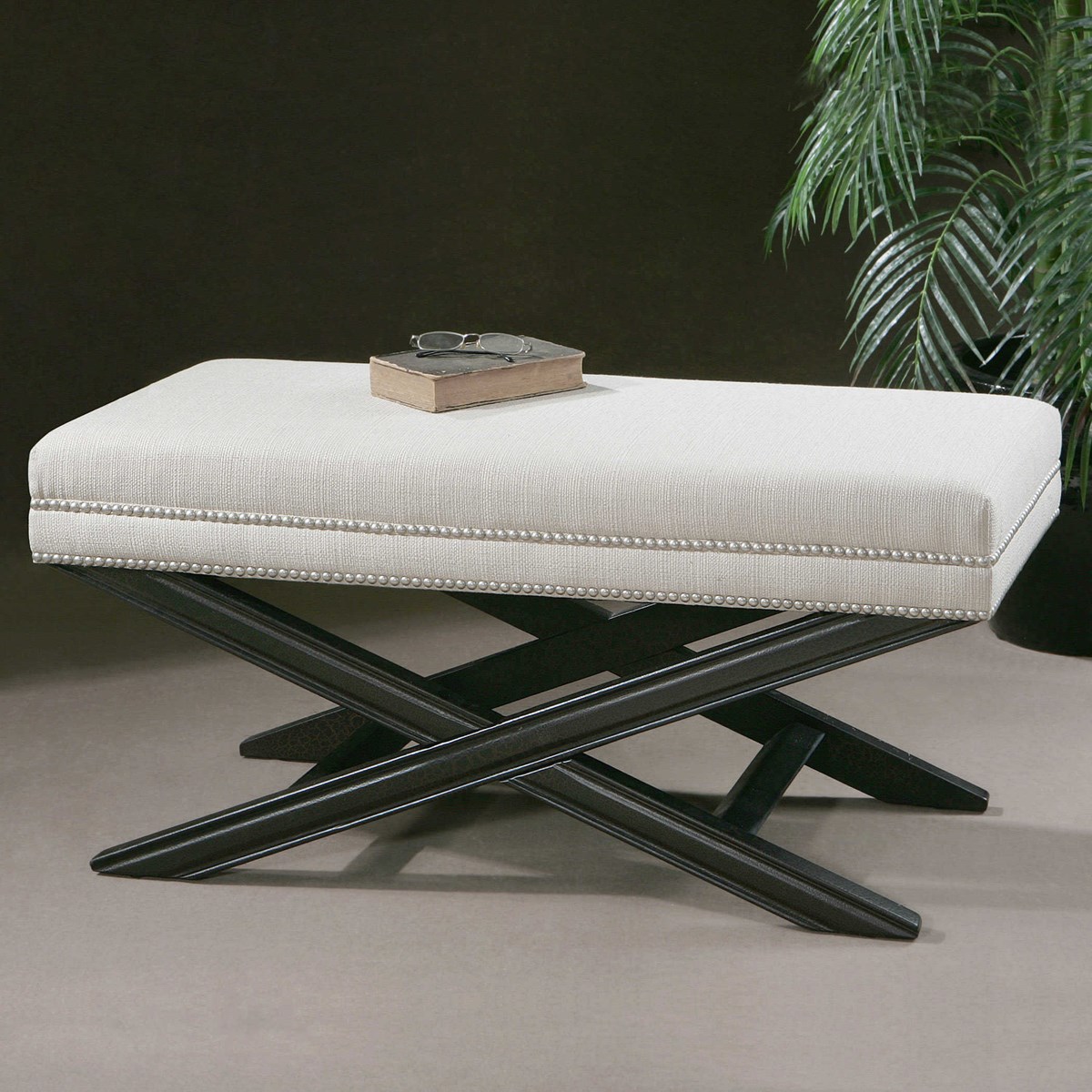 Uttermost Viera White Bench 23099 mississauga