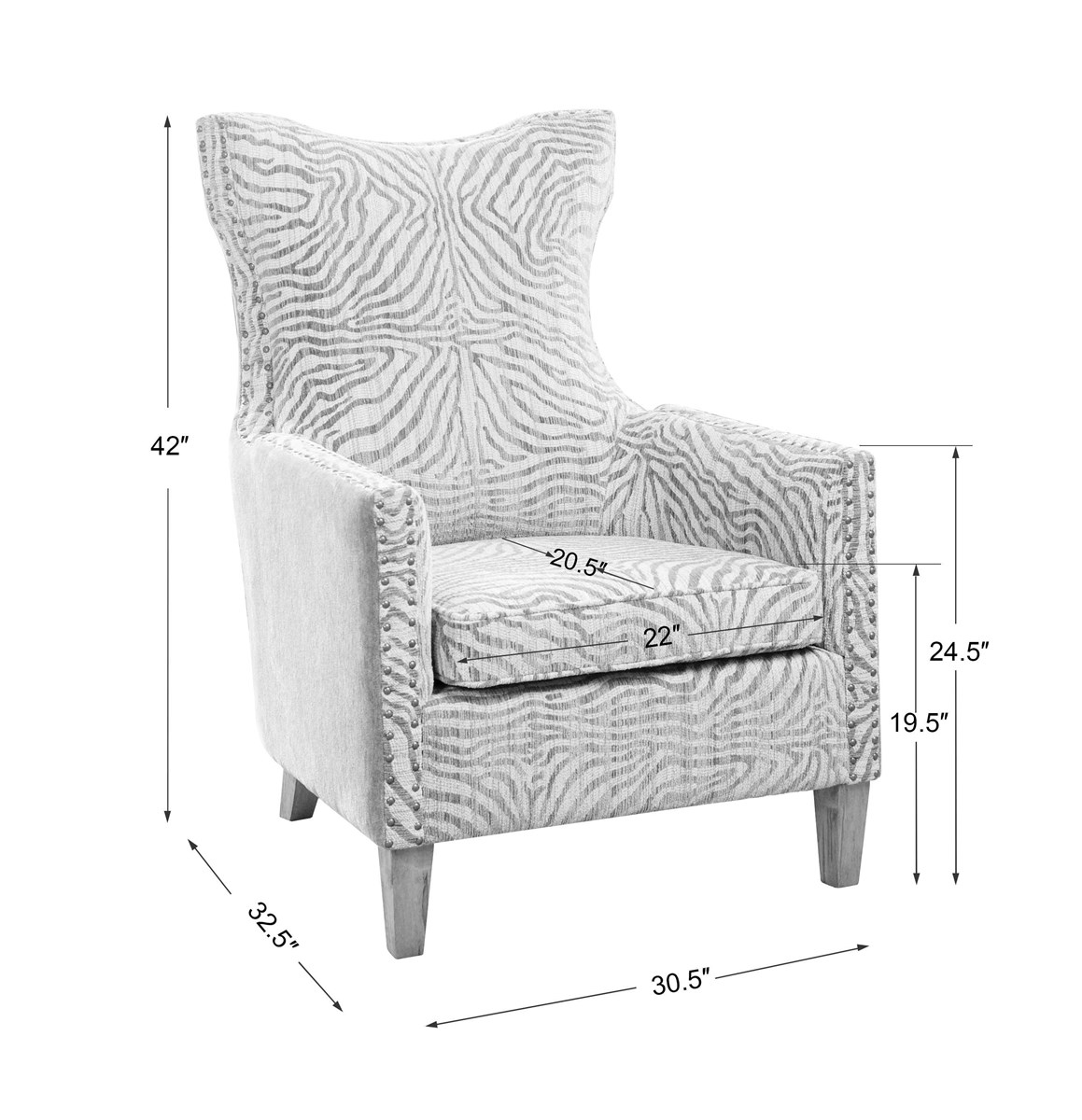 Uttermost Kiango Animal Pattern Armchair 23208 montreal