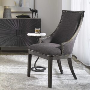 Uttermost Aidrian Charcoal Gray Accent Chair 23305 mississauga