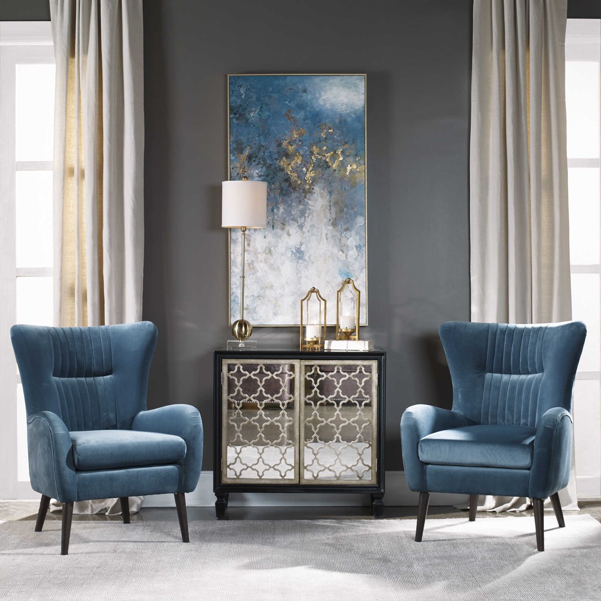 Uttermost Dax Mid-Century Accent Chair 23314 laval
