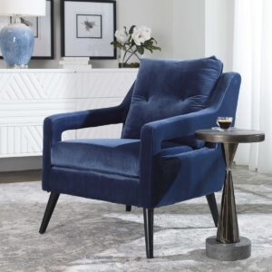 Uttermost O'Brien Blue Velvet Armchair 23318 huntsville
