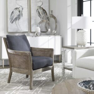 Uttermost Encore Dark Gray Armchair 23366 vancouver