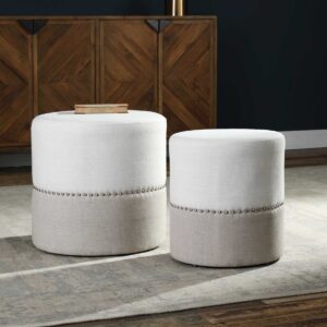 Uttermost Tilda Two-Toned Nesting Ottomans S/2 23426 edmontonv