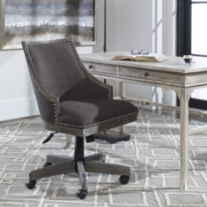 Uttermost Aidrian Charcoal Desk Chair 23431 ottawa