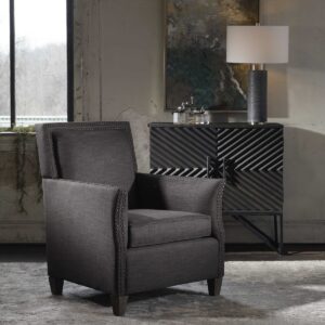 Uttermost Darick Charcoal Armchair 23472 guelph