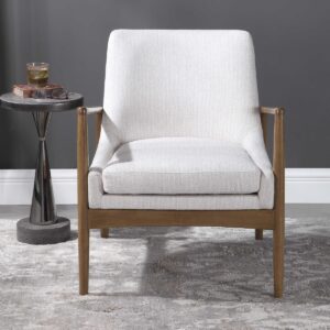Uttermost Bev White Accent Chair 23519 windsor