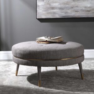 Uttermost Blake Modern Taupe Ottoman 23524 calgary