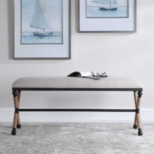 Uttermost Firth Oatmeal Bench 23528 halifax