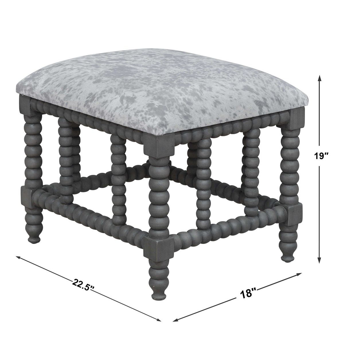 Uttermost Estes Faux Cow Hide Small Bench 23568 quebec city