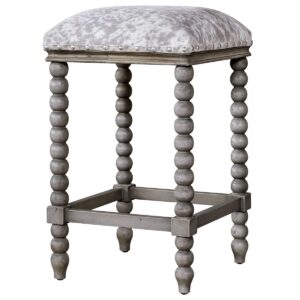 Uttermost Estes Faux Cow Hide Counter Stool 23569 laval