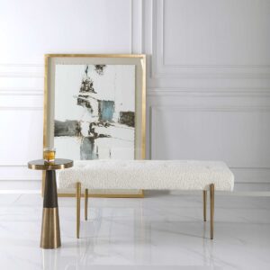 Uttermost Olivier White Bench 23572 guelph