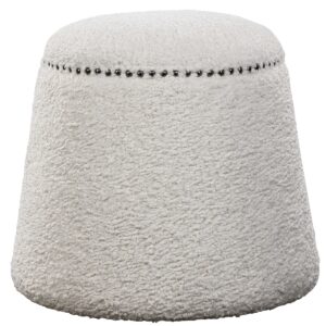 Uttermost Gumdrop White Ottoman 23574 halifax