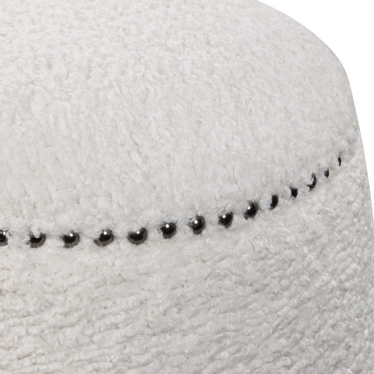 Uttermost Gumdrop White Ottoman 23574 halifax
