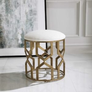 Uttermost Trellis Geometric Accent Stool 23579 vancouver