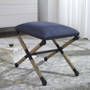 Uttermost Firth Small Navy Fabric Bench 23598 toronto