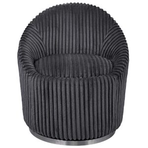 Uttermost Crue Gray Fabric Swivel Chair 23599 collingwood