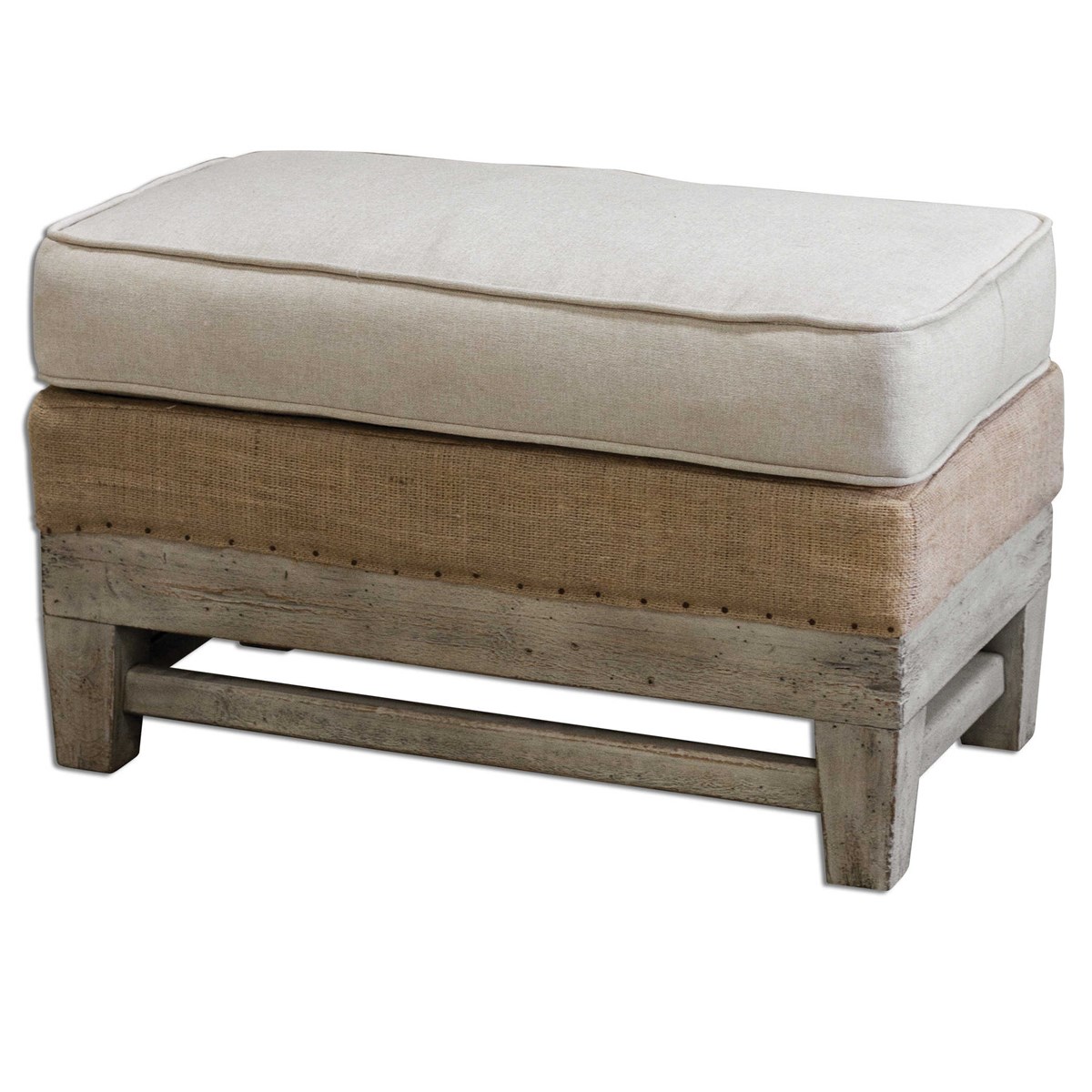 Uttermost Schafer Linen Ottoman 23616 vancouver