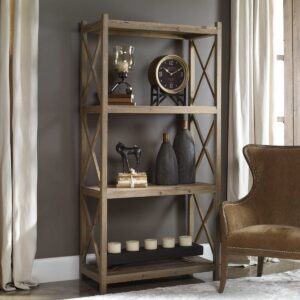Uttermost Stratford Reclaimed Wood Etagere 24248 winnipeg
