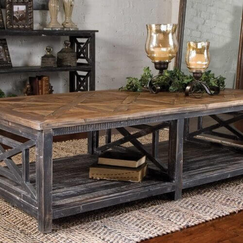 Uttermost Spiro Reclaimed Wood Cocktail Table 24264 montreal