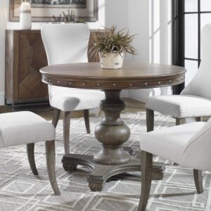 Uttermost Sylvana Wood Round Table 24390 fredricton