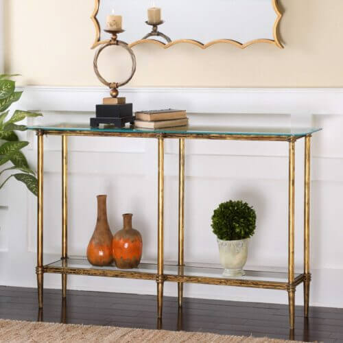 Uttermost Elenio Glass Console Table 24421 toronto
