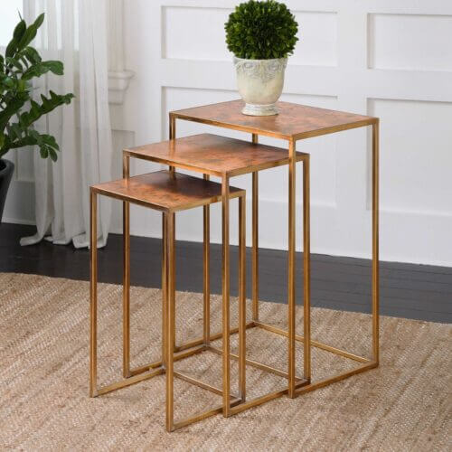 Uttermost Copres Oxidized Nesting Tables Set/3 24449 kleinburg