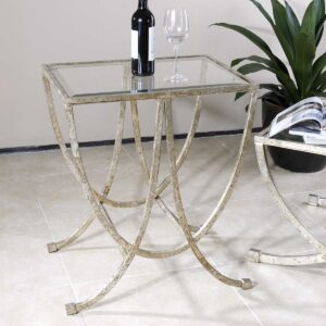 Uttermost Marta Antiqued Silver Side Table 24592 toronto
