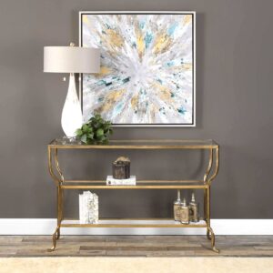 Uttermost Deline Gold Console Table 24668 montreal