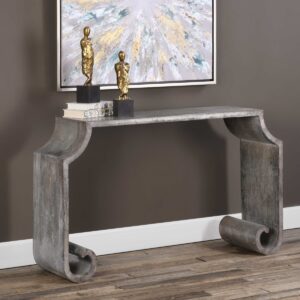 Uttermost Agathon Stone Gray Console Table 24672 montreal