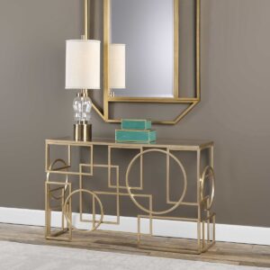 Uttermost Metria Gold Console Table 24708 montreal