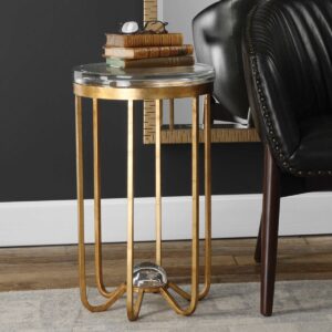 Uttermost Allura Gold Accent Table 24776 brampton