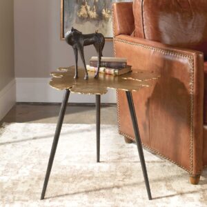 Uttermost Linden Gold Leaf Accent Table 24862 barrie