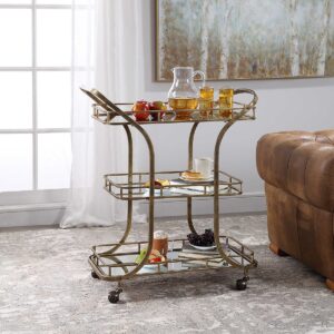 Uttermost Stassi Gold Serving Cart 24876 oakville