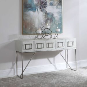 Uttermost Abaya White Console Table 24954 kleinburg