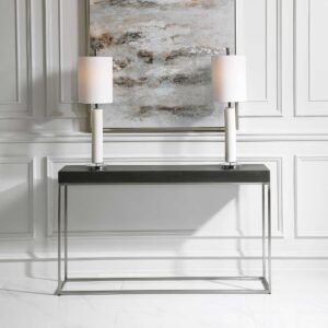 Uttermost Jase Black Concrete Console Table 24974 ottawa