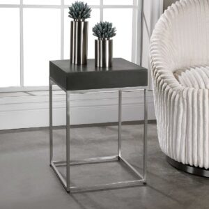 Uttermost Jase Black Concrete Accent Table 24975 montreal