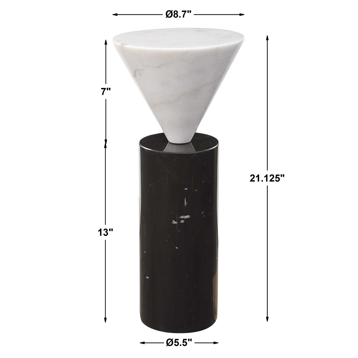 Uttermost Top Hat Marble Drink Table 24976 mississauga