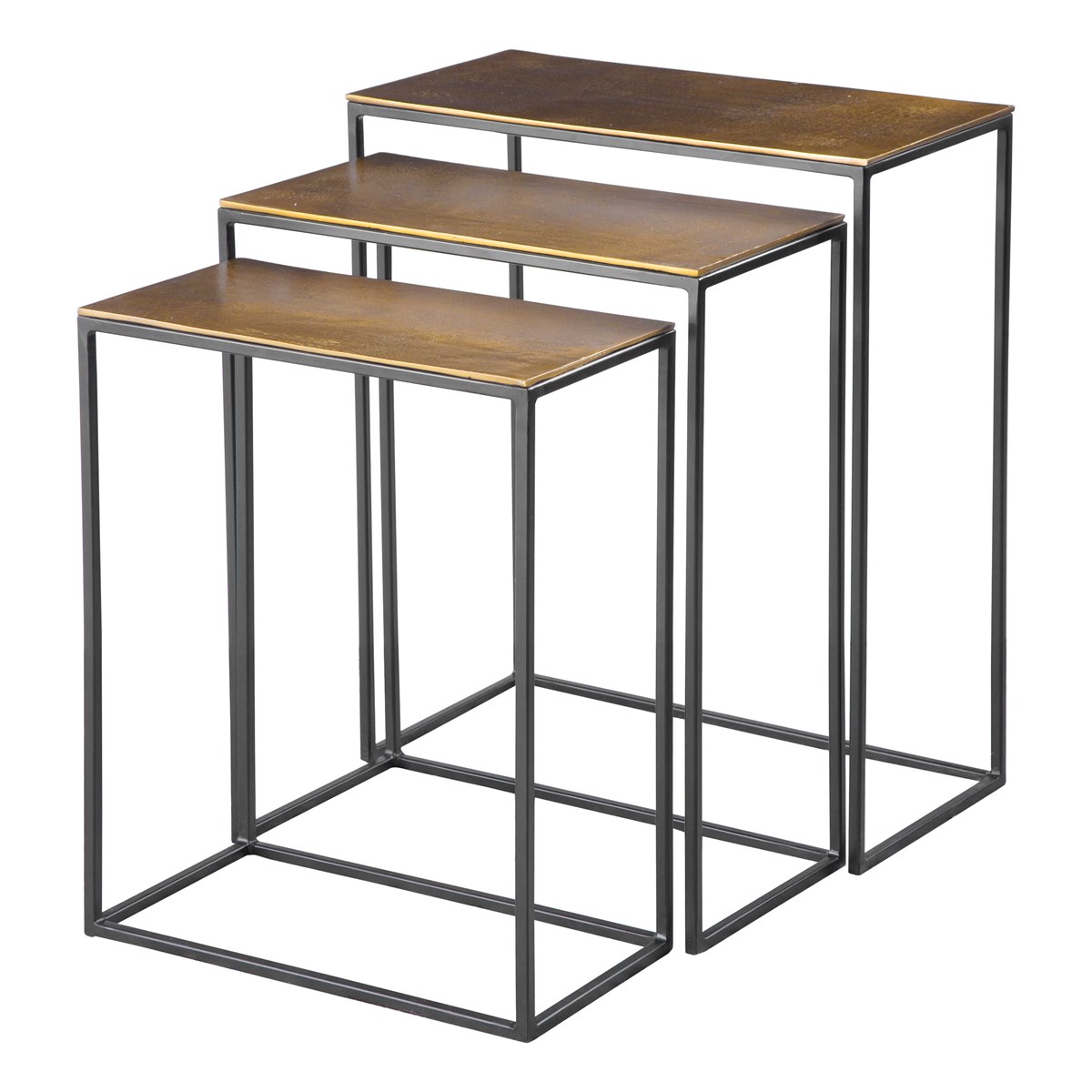Uttermost Coreene Gold Nesting Tables Set/3 25050 QUEBEC CITY